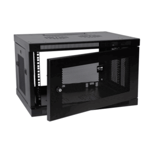 SmartRack 9U Low-Profile Switch-Depth Wall-Mount Rack Enclosure Cabinet, Locking Vented Steel, 200 lb Capacity