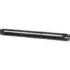 24-Port 1U Rack-Mount Cat5e 110 Patch Panel, 568B, RJ45 Ethernet, TAA - All Ports Labelled, - 19-in. rackmount ready, 1U ( 1.75in ) - Lifetime Warranty