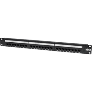 24-Port 1U Rack-Mount Cat5e 110 Patch Panel, 568B, RJ45 Ethernet, TAA - All Ports Labelled, - 19-in. rackmount ready, 1U ( 1.75in ) - Lifetime Warranty