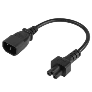 Power Cord Adapter (C14 to C5 Adapter), 10A, 250V, Black, Lifetime Manufacturer's Warranty (P014-000)