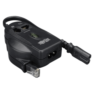Protect It! 2-Connector (C8, 2-Prong) In-Line Surge Protector, 306 Joules, Tel/Ethernet Protection