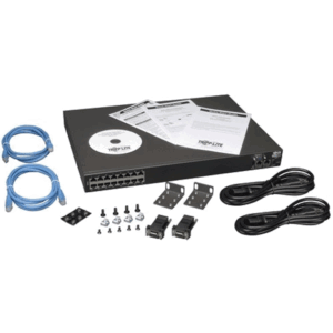 16-Port Console Server with USB - Built-In Modem, Dual GbE NIC, 16 Gb Flash, 1U Rack, TAA